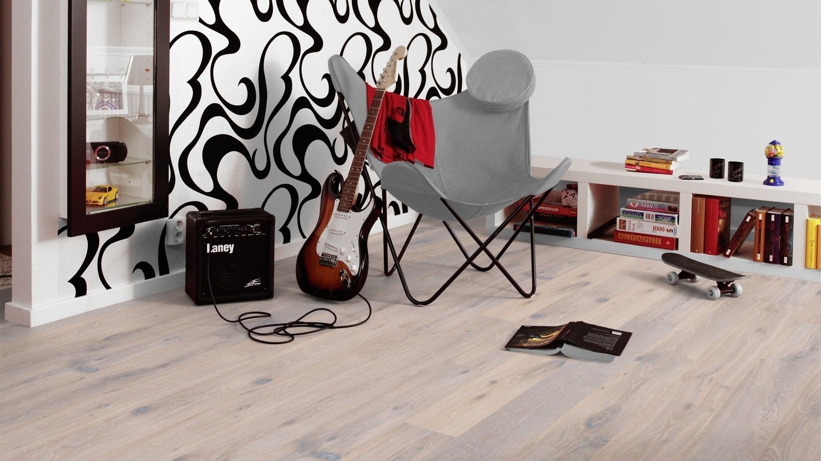 Parquet Tarkett, Heritage, Oak Lime Stone, brushed, 2 sides beveled, 1-strip, Proteco Hardwax Oil – 5