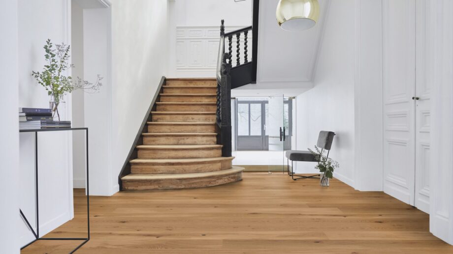 Parquet Tarkett, Pure, Oak Rustic Plank XT 13mm, 1-strip, 2 sides bevelled, brushed, Proteco Natura mat lacquer – 5