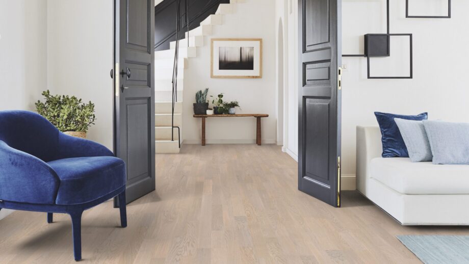 Parquet Tarkett, Shade, Oak Cotton White DuoPlank, 2-strip, stained, Proteco Natura mat lacquer – 3