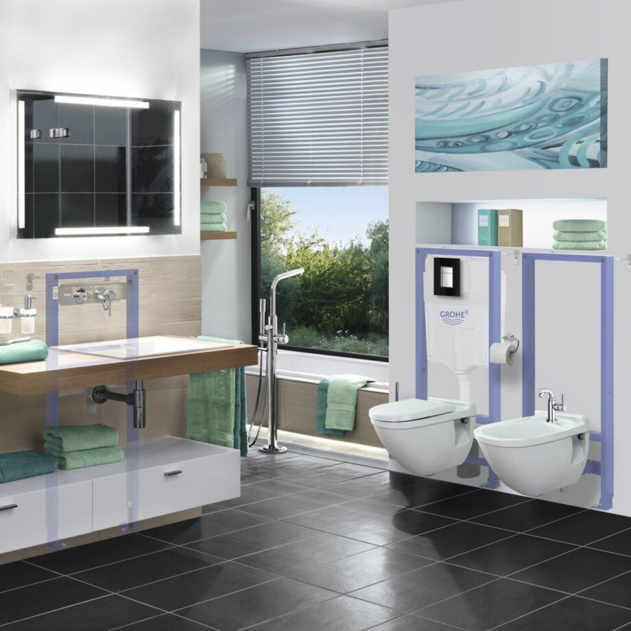 Installation system for bidet GROHE Rapid SL – view 4 Installation system for bidet GROHE Rapid SL – 4