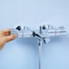 Thermostatic Bath Safety Mixer Grohe Grohtherm 800, wall-mounted, chrome – view 2 Thermostatic Bath Safety Mixer Grohe Grohtherm 800, wall-mounted, chrome – 2