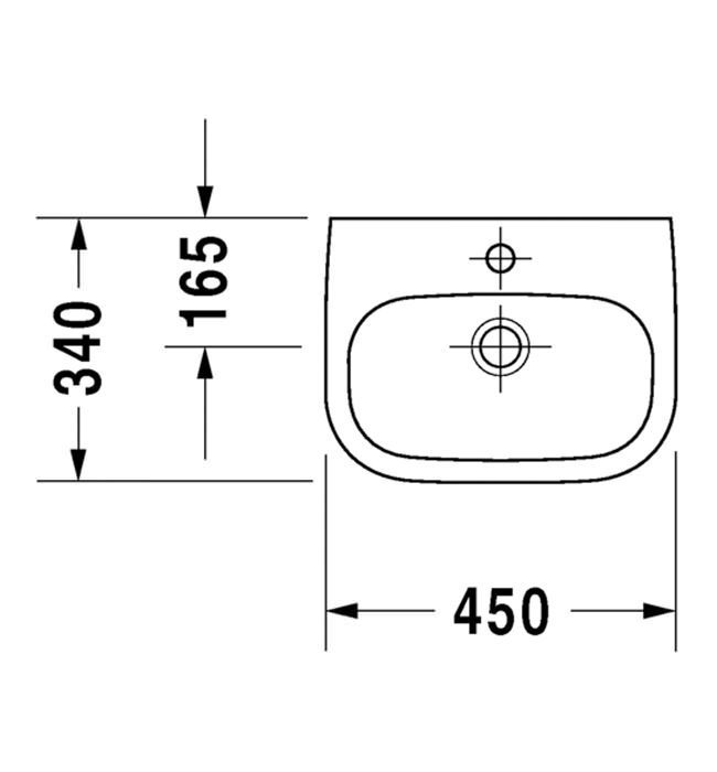 Washbasin Duravit D-Code 450mm – 2