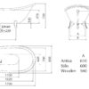 Bathtub PAA VICTORIA cast stone; bathtub with wooden legs – 2