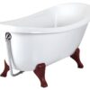 Bathtub PAA VICTORIA cast stone; bathtub with wooden legs – 4
