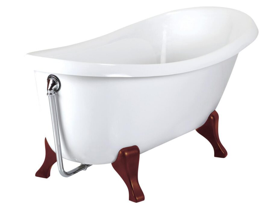 Bathtub PAA VICTORIA cast stone; bathtub with wooden legs – 4