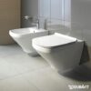 Toilet wall-mounted Duravit DuraStyle, Durafix, with soft-close seat – view 2 Toilet wall-mounted Duravit DuraStyle, Durafix, with soft-close seat – 2