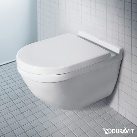 Toilet wall-mounted Duravit Starck 3 Rimless, Durafix, with soft-close seat 45270900A1 – 2