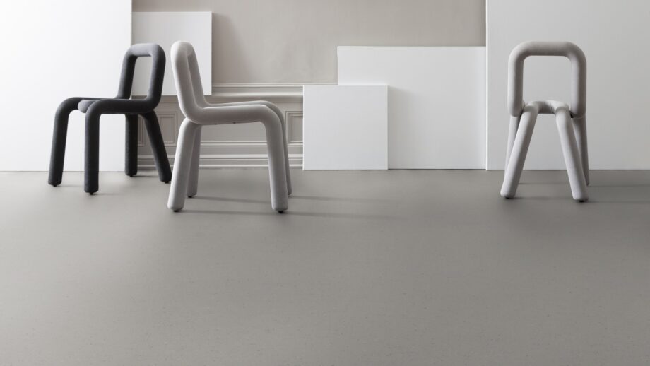 Linoleum floor Gerflor Colorette 0058 Aluminium Grey