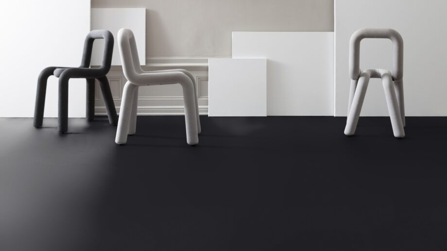 Linoleum floor Gerflor Uni Walton 0080 Black