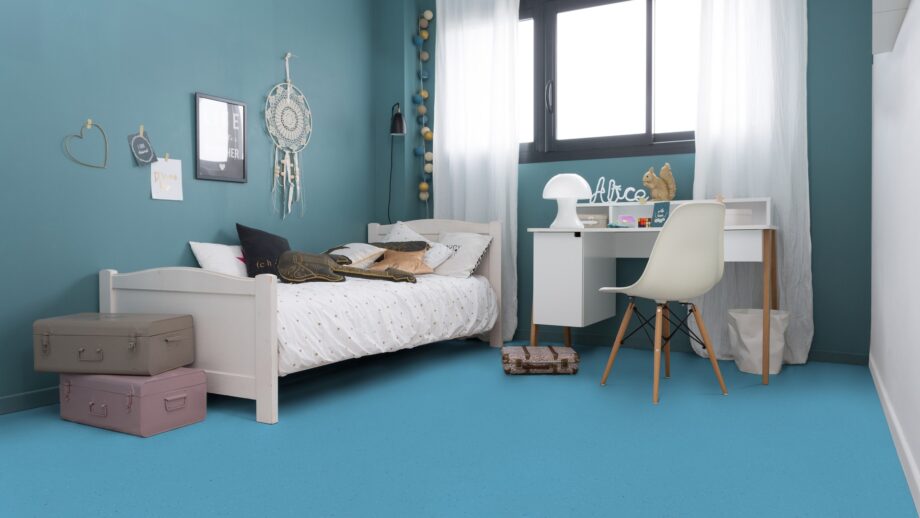 Linoleum floor Gerflor Lino Art Star 0020 Aqua Turquoise