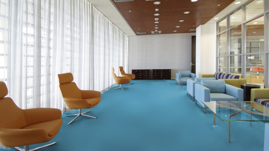 Linoleum floor Gerflor Lino Art Star 0020 Aqua Turquoise