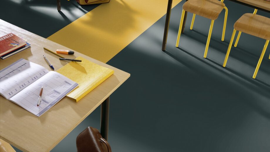 Linoleum floor Gerflor Uni Walton 0035 Racing Green