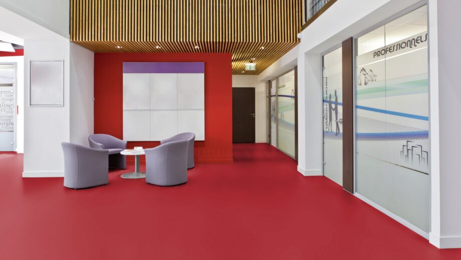 Linoleum floor Gerflor Lino Art Star 0015 Glaring Red