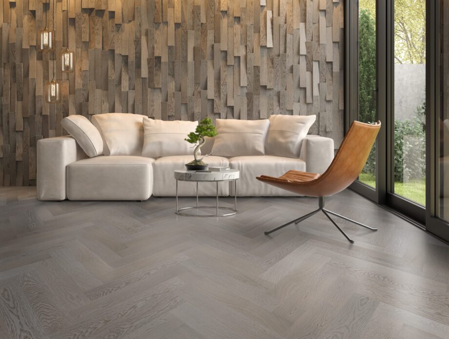 Herringbone parquet Oak SIL, 4 sides beveled, brushed, matt lacquered – 2