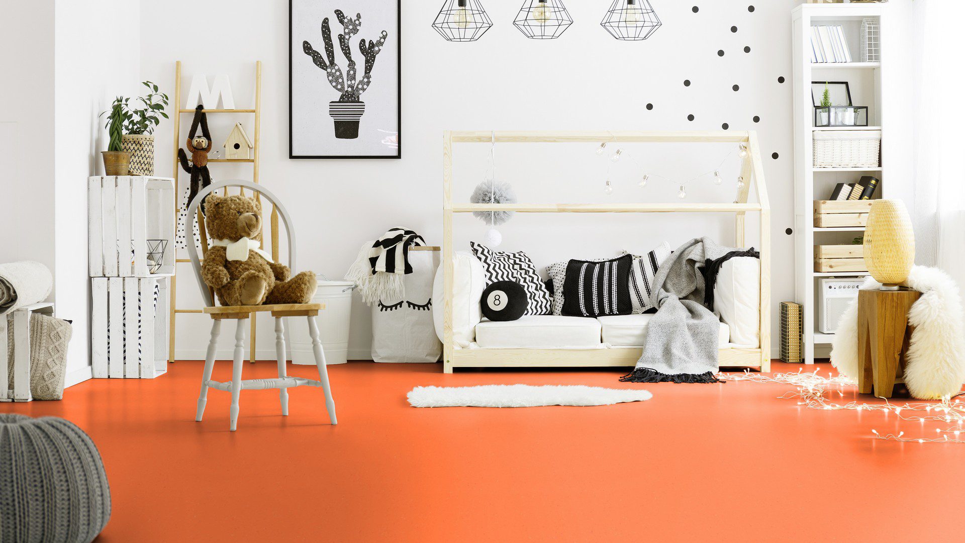 Linoleum floor Gerflor Colorette 0170 Kumquat Orange – 3