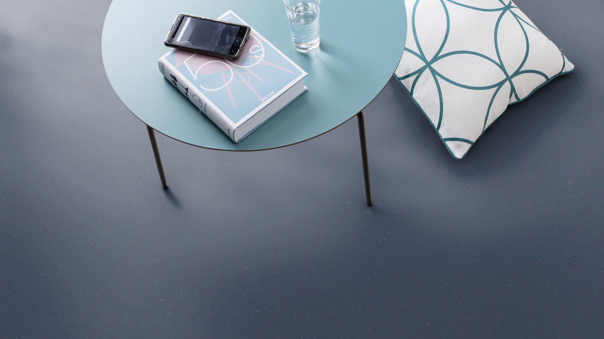 Linoleum floor Gerflor Lino Art Metallic 0078 Petrol Blue – 2