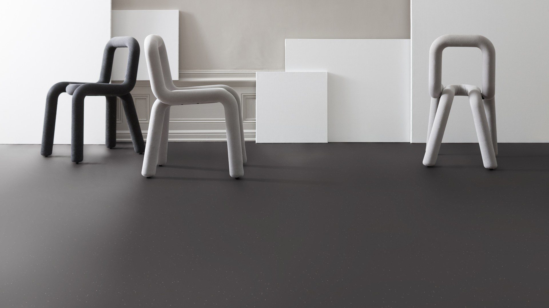 Linoleum floor Gerflor Lino Art Metallic 0083 Alumino Light Grey – 2