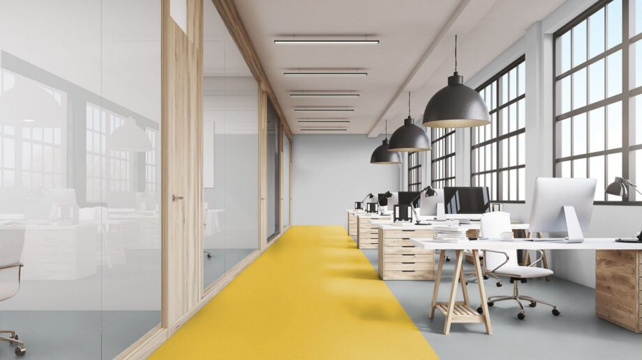 Linoleum floor Gerflor Lino Art Star 0001 Lemon Yellow – 4
