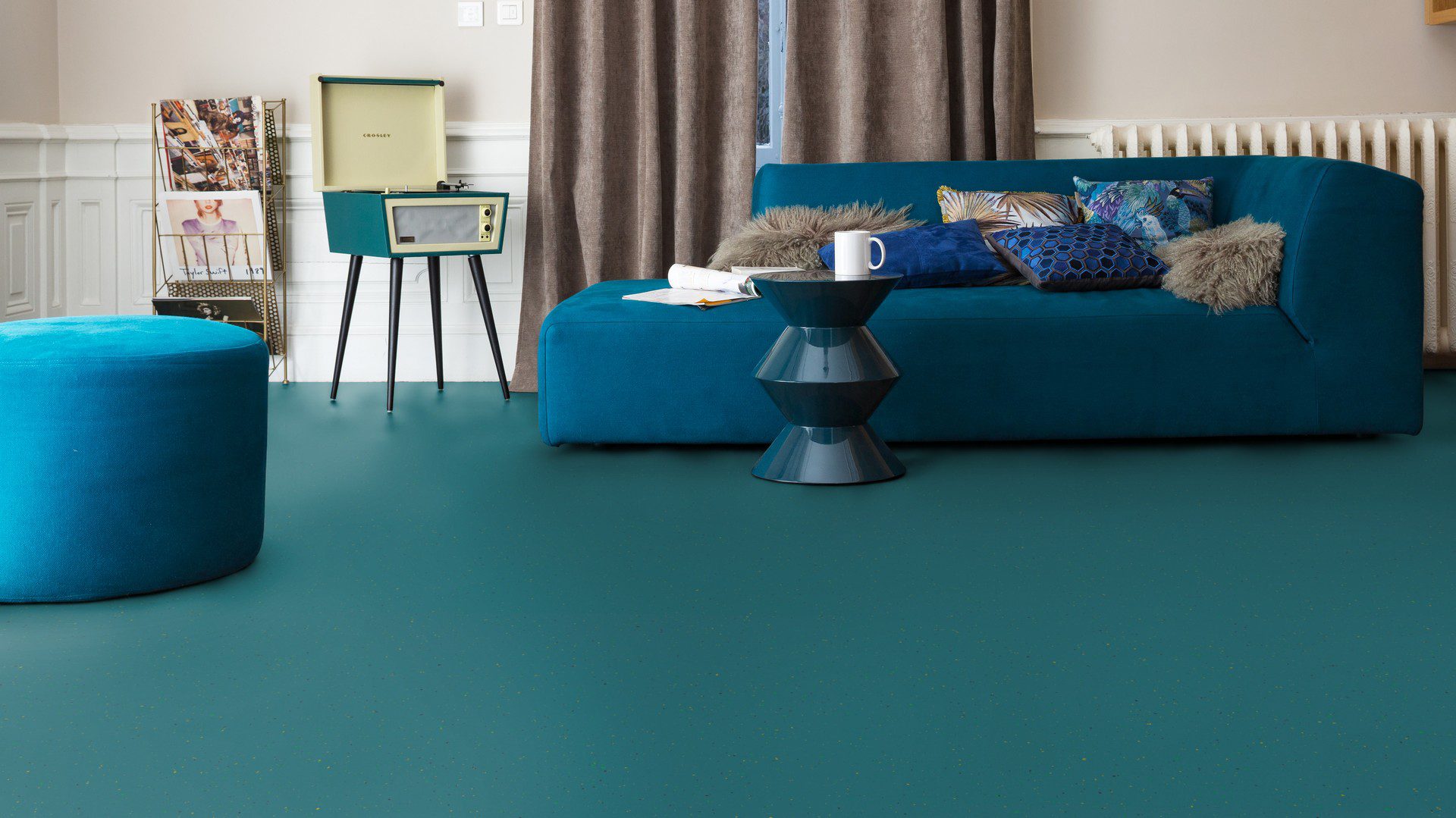 Linoleum floor Gerflor Lino Art Star 0023 Blue Turquoise – 4