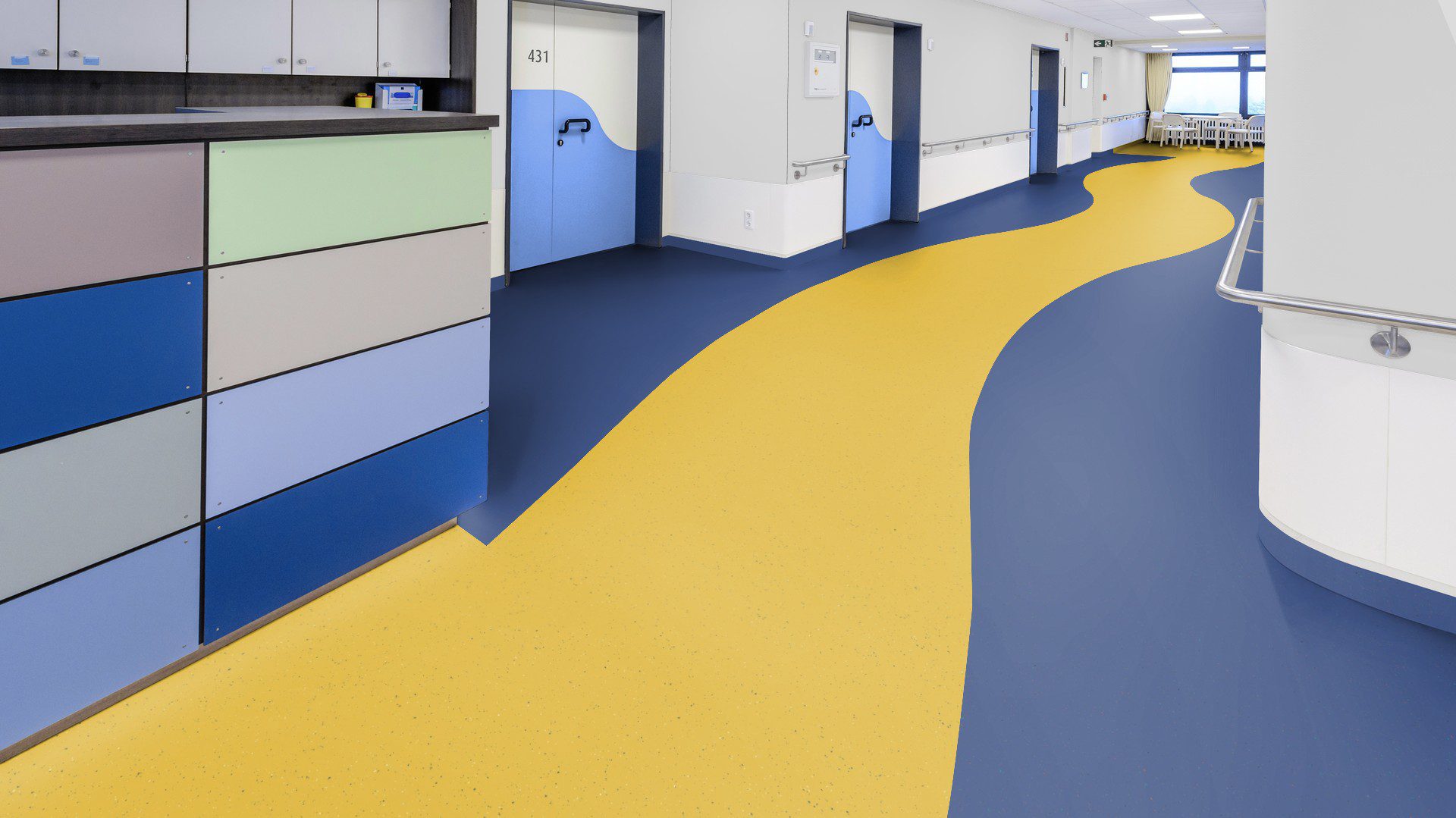 Linoleum floor Gerflor Lino Art Star 0025 Clear Blue – 2