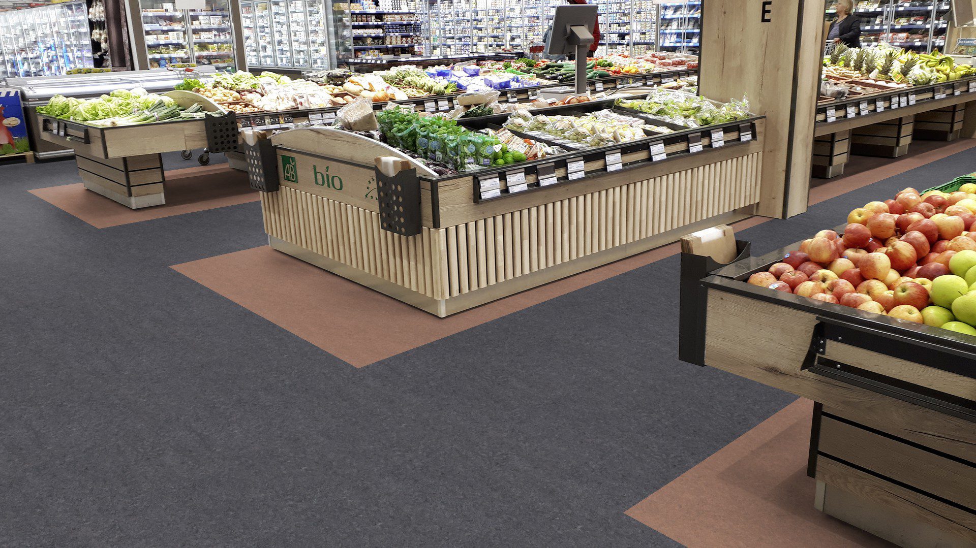Linoleum floor Gerflor Marmorette 0059 Plumb Grey – 5