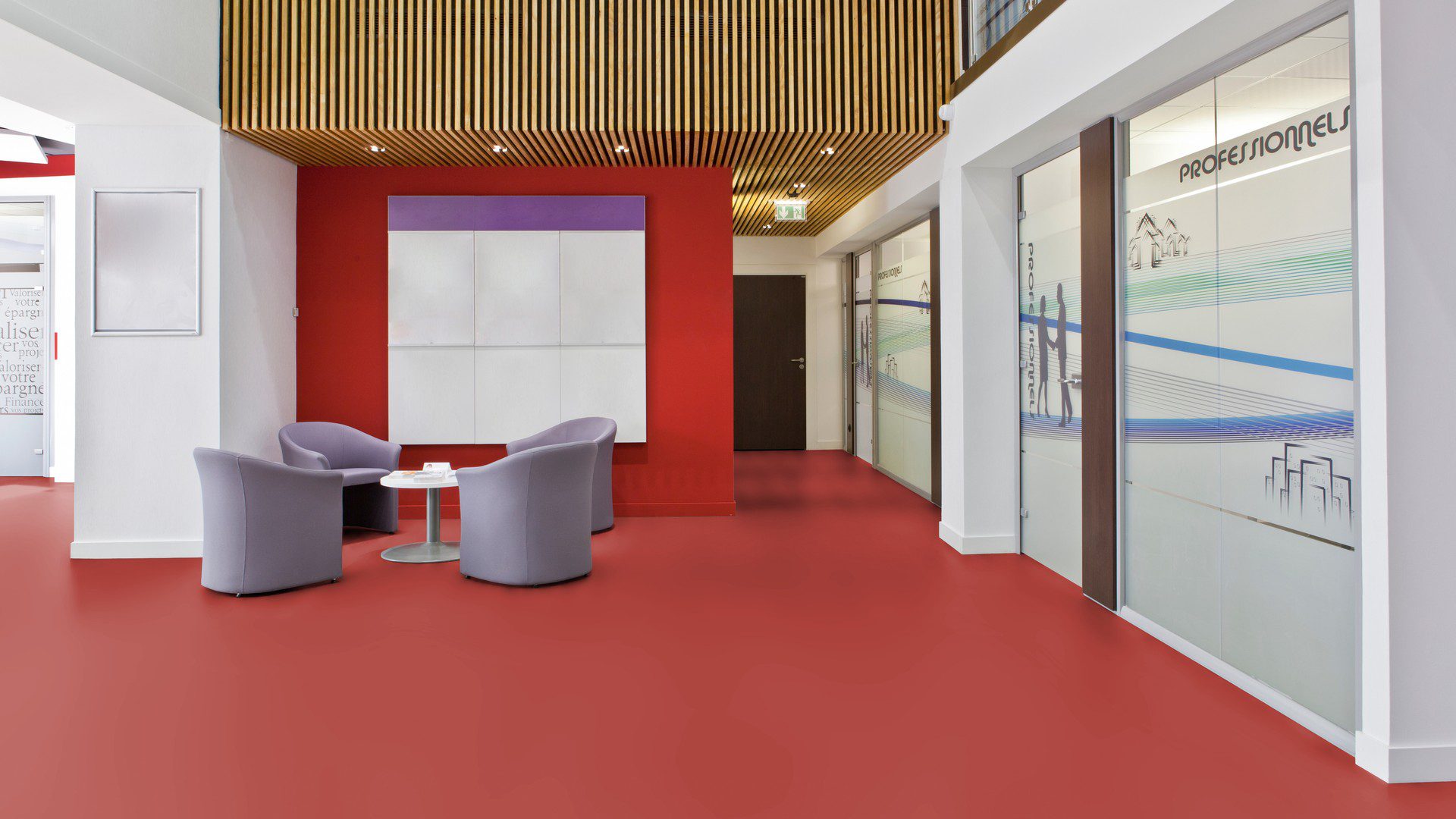 Linoleum floor Gerflor Uni Walton 0010 Pompeji Red – 2