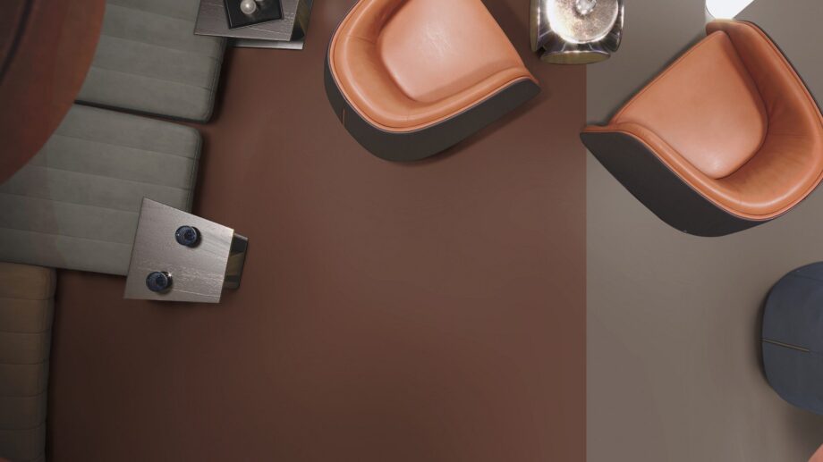 Linoleum floor Gerflor Uni Walton 0060 Deep Brown – view 2 Linoleum floor Gerflor Uni Walton 0060 Deep Brown – 2