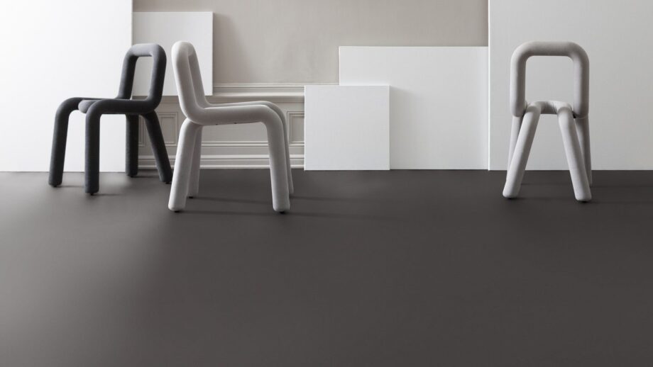 Linoleum floor Gerflor Uni Walton 0083 Architects Grey – view 5 Linoleum floor Gerflor Uni Walton 0083 Architects Grey – 5