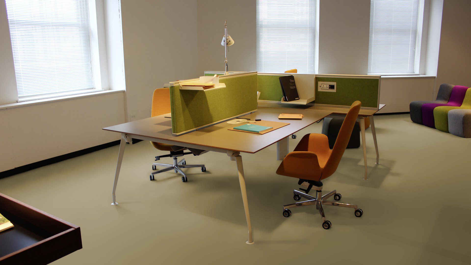 Linoleum floor Gerflor Uni Walton 0090 Olive – 3