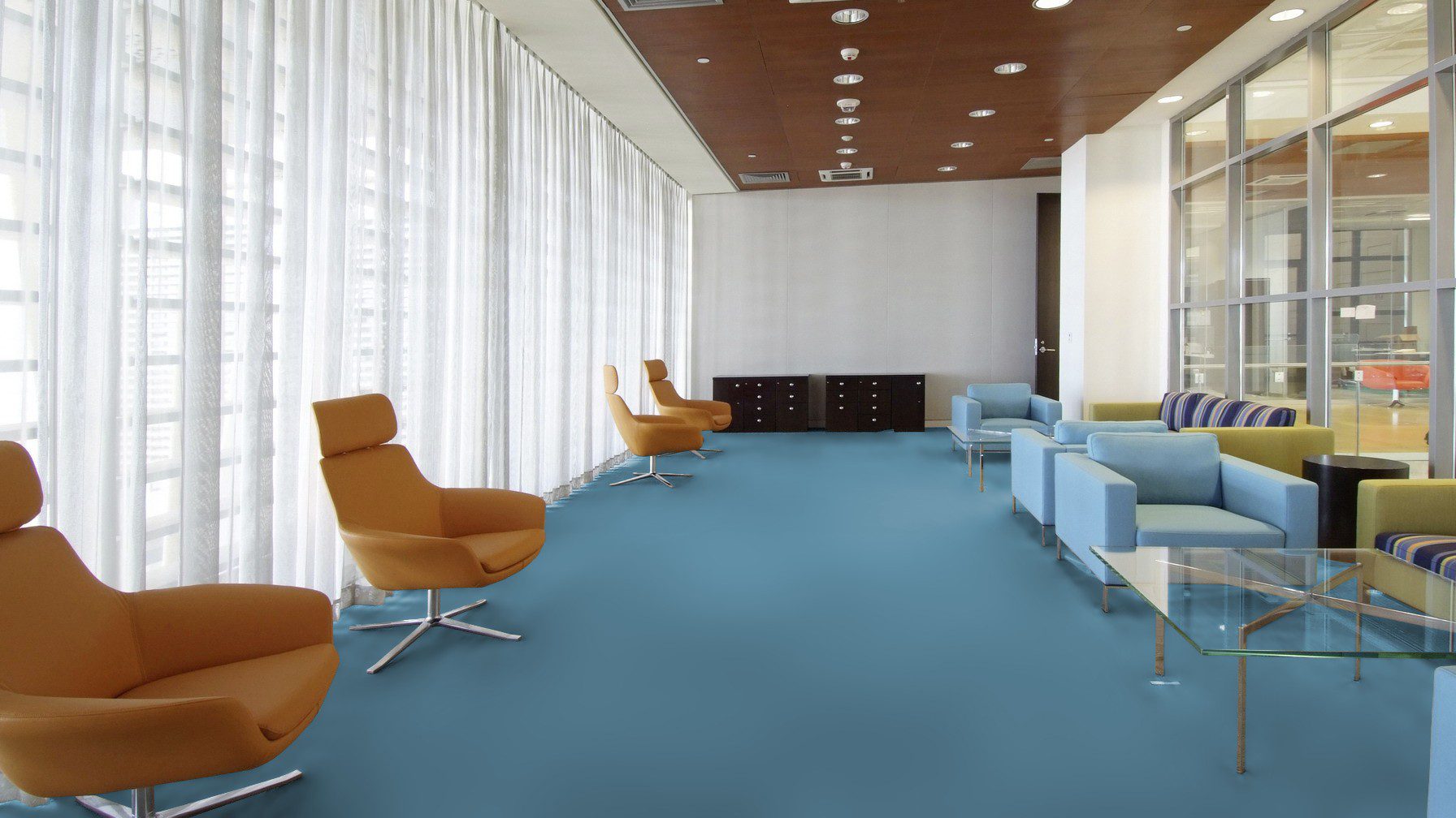 Linoleum floor Gerflor Uni Walton 0095 Spring Blue – 3
