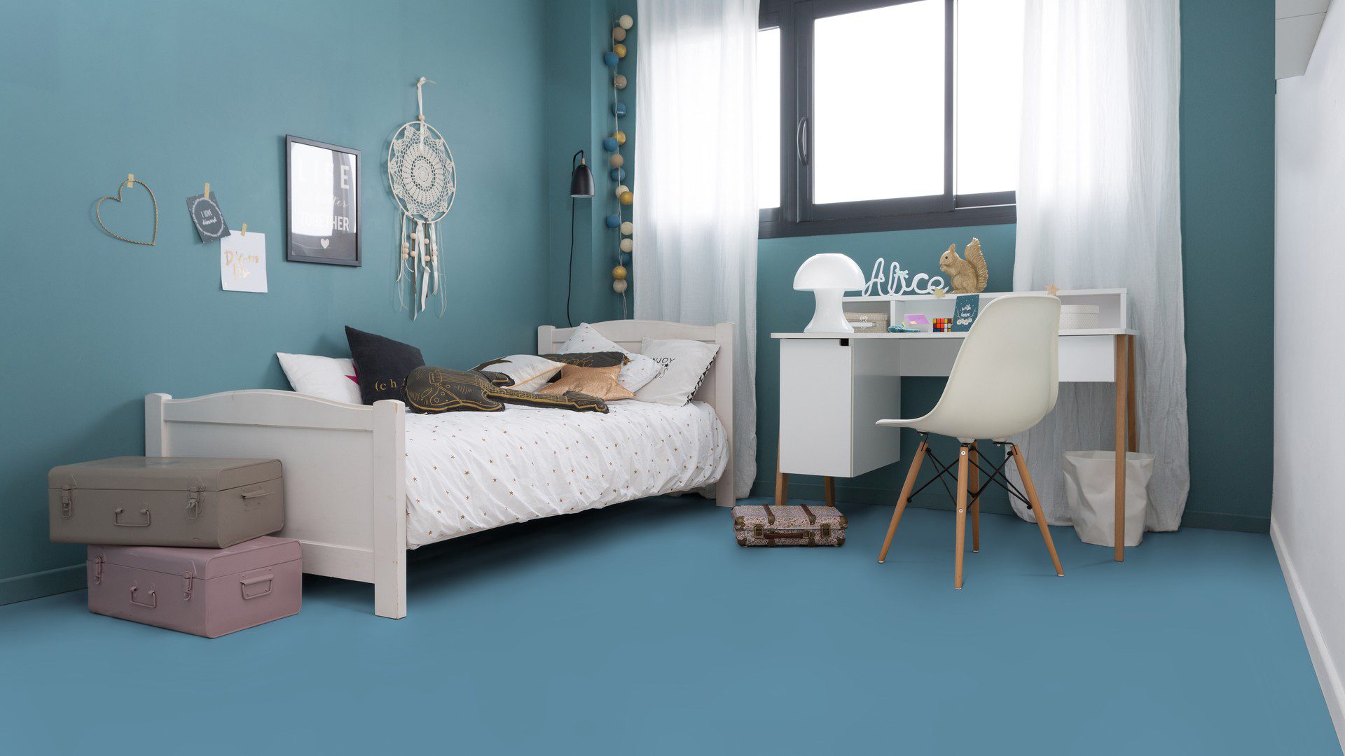 Linoleum floor Gerflor Uni Walton 0095 Spring Blue – 5