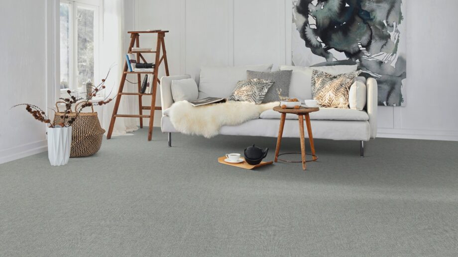 Carpet flooring from cashmere goat wool Tretford Interland 648 Fog