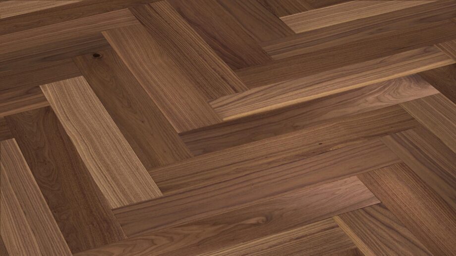 Herringbone flooring  Amerikkalainen pähkinäMeister PS500 American Walnut Lively brushed, matt lacquered