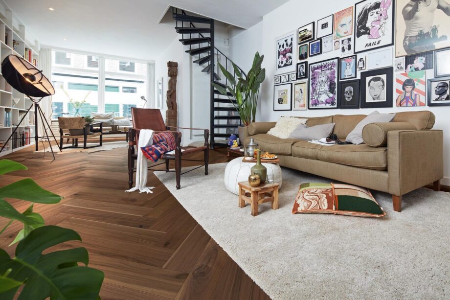 Herringbone flooring  Amerikkalainen pähkinäMeister PS500 American Walnut Lively brushed, matt lacquered – 2