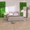 Herringbone parquet Oak beveled brushed light matt lacquer – 2