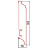 Skirting boards white finished 16x90mm – 2