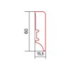Skirting boards veneered oak lacquered 16x60mm – 3