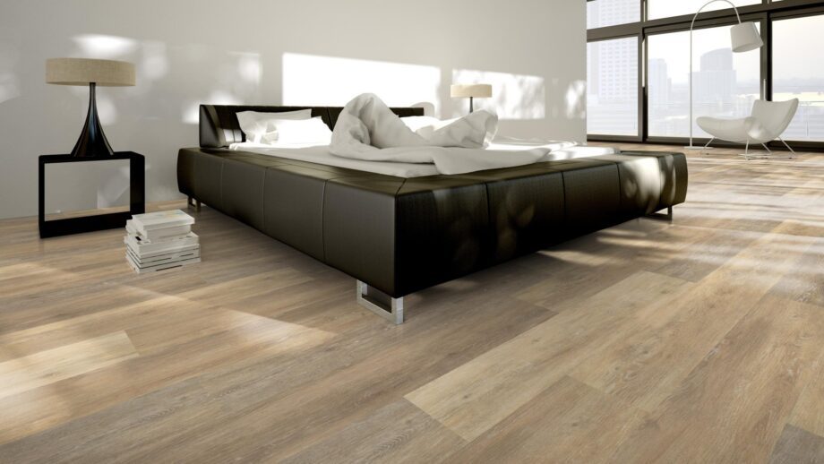 SPC tile floor Traffic Luna with integrated underlay – 3