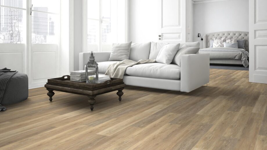 SPC tile floor Traffic Luna with integrated underlay – 5