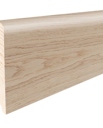 Skirting board veneered oak harmony white lacquered 16x90mm