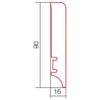 Skirting board veneered oak harmony white lacquered 16x90mm – 3