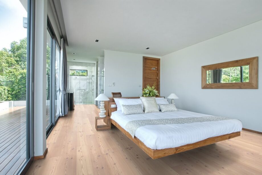 Parquet floors Siberian Larch Rustical 1-strip beveled brushed white oiled – 7
