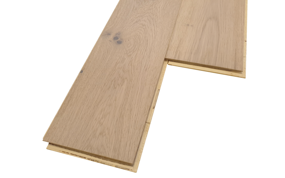 Parquet Oak Rustical 1-strip beveled brushed white oiled 148mm