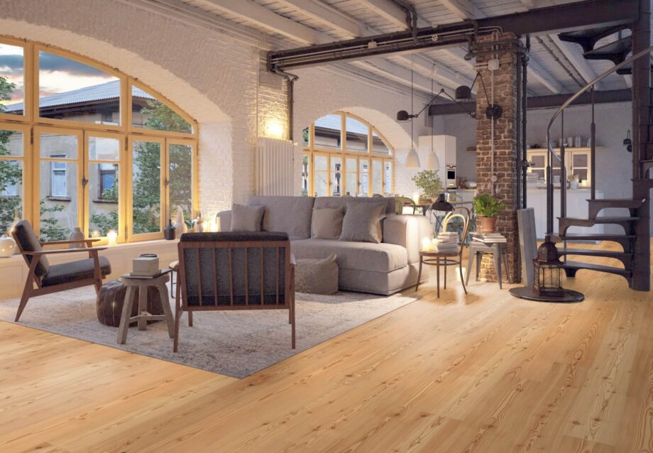 Parquet floor Siberian Larch Rustical 1-strip beveled brushed oiled – 9