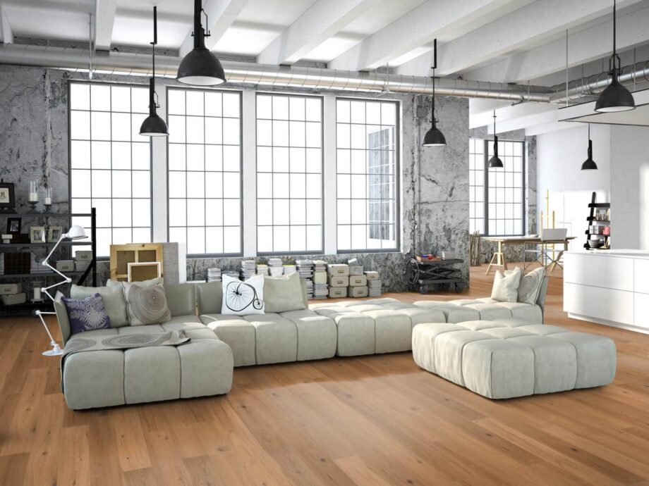 Parquet Oak Rustical 1-strip beveled brushed oiled 148mm – 8