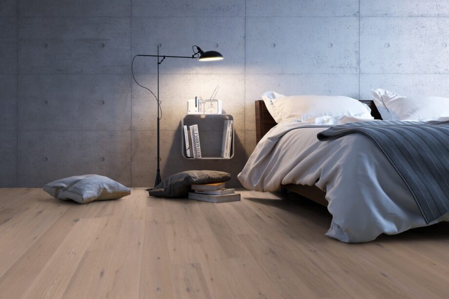 Parquet Oak Rustical 1-strip beveled brushed white oiled 189mm – 11