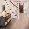 Parquet Oak Rustical 1-strip beveled brushed white oiled 189mm – 9