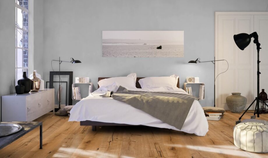 Parquet Trinity Oak Rustik 1-strip beveled deep brushed oiled 305mm – 8
