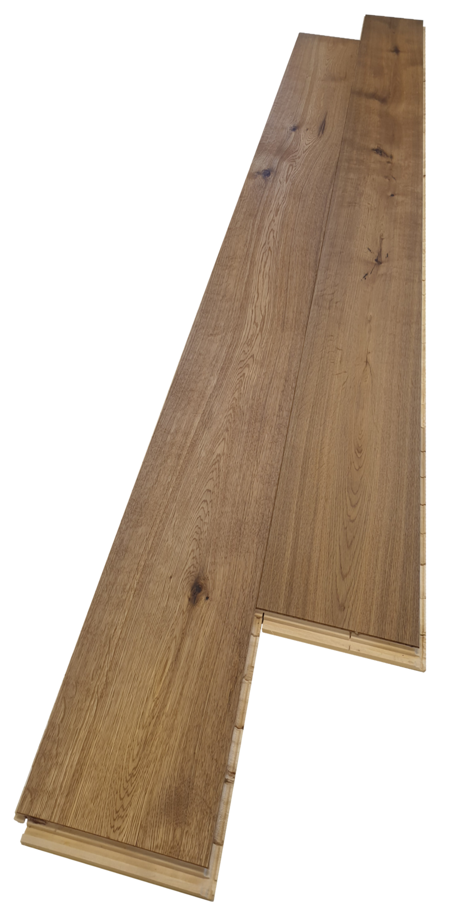 Parquet Smoked Oak Rustical 1-strip beveled brushed matt lacquered 189mm