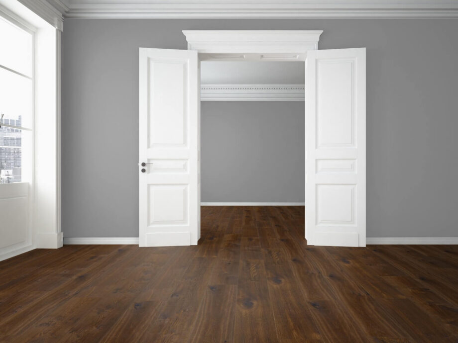 Parquet floor Trinity Smoked Oak Rustical 1-strip beveled hand scraped oiled – 11